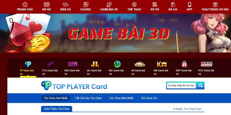 Hello88 có nhiều game bài 3D